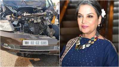 Veteran actress Shabana Azmi injured in a car accident on Mumbai-Pune Expressway
