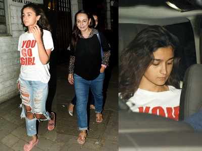 Photos: Alia Bhatt opts for a no-makeup look as she goes out and about in the city with mother Soni Razdan