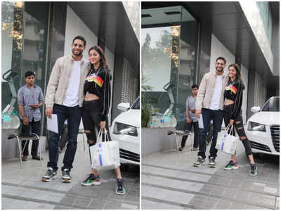 Pics: Ananya Panday spotted with Siddhant Chaturvedi post the former's trolling on nepotism comment