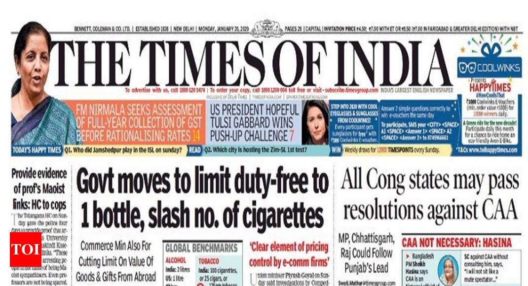 Toi Widens Gap Bigger Than Next 3 Rival Papers Together India News Times Of India