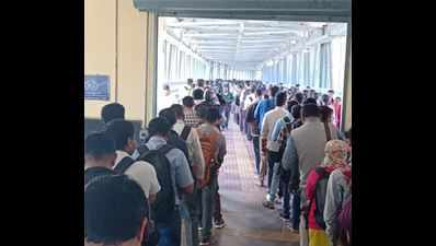 Security up, long queues at Metro stations in Bengaluru