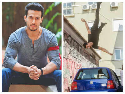 Throwback Thursday: Tiger Shroff shares a BTS picture of him pulling off a stunt and it is sure to make your jaws drop!