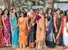 Saree day celebrations at Panchwati College