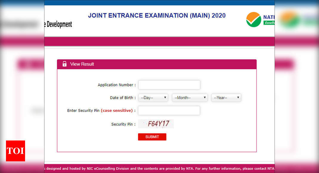 Jee Main Paper 2 Result rzoo Hardik Top B Arch Vijay Varma Gets 100 In B Planning Times Of India