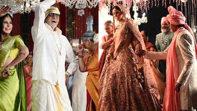 Amitabh Bachchan-Jaya Bachchan dance with bride Katrina Kaif, strike a pose with Nagarjuna, Shivaraj Kumar and Prabhu