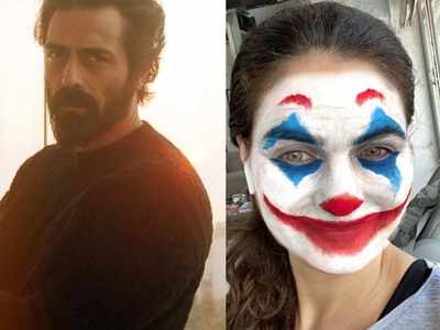 Arjun Rampal shares a picture of his GF Gabriella Demetriades donning a clown makeup but the caption steals the show
