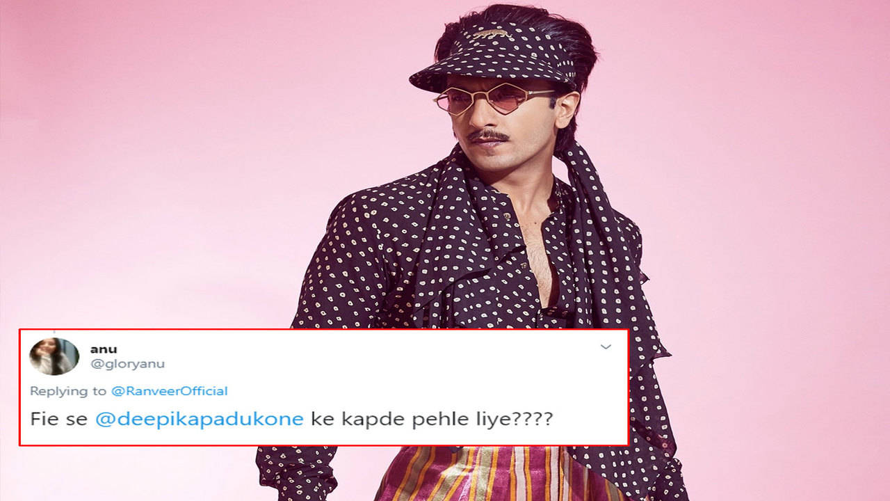 Twitteratis ask is Ranveer Singh wearing Deepika's clothes in his latest  look?