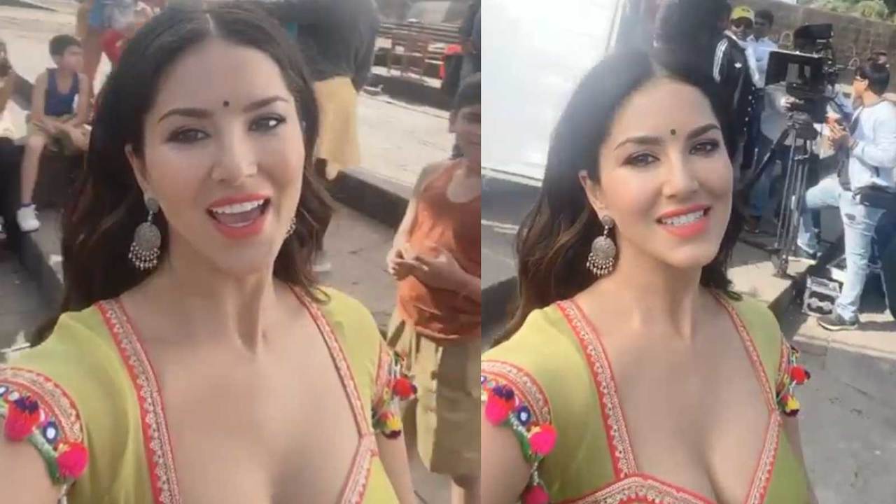 Sunny Leone looks breathtaking in her desi avatar in this BTS video! Hindi Movie News - Bollywood image
