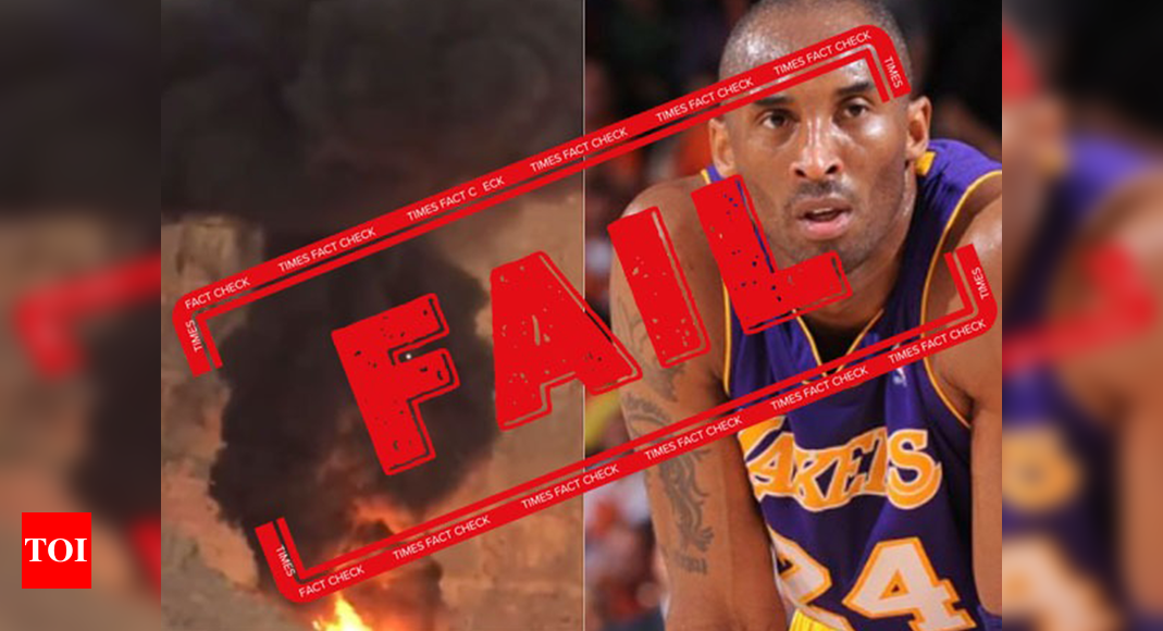 Kobe Bryant Helicopter Crash Video Fake Alert No This Is Not The Footage Of Helicopter Crash That Killed Kobe Bryant Times Of India