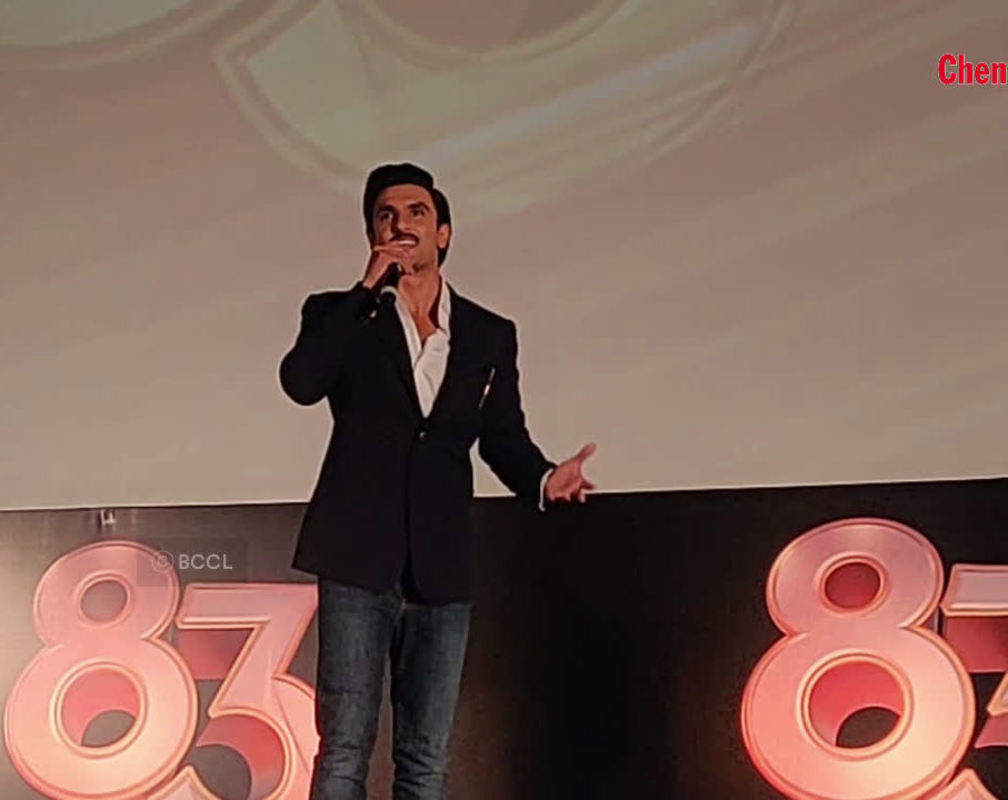 
Jiiva makes a grand entry at the first look launch of '83' in Chennai
