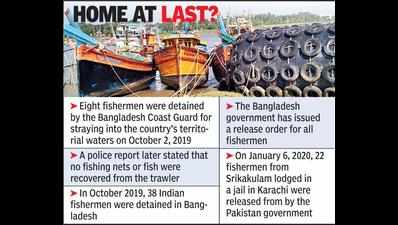 Bangladesh issues release order for eight north AP fishermen