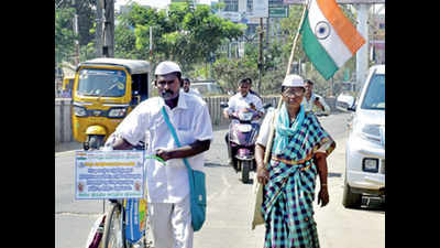 In yet another yatra, Madurai couple to walk 1,000km to spread Gandhian ideas