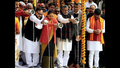 CM Yogi Adityanath flags off 'Ganga Yatra', slams Delhi's AAP government for 'keeping Yamuna filthy'