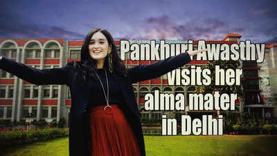 Pankhuri Awasthy visits her alma mater in Delhi