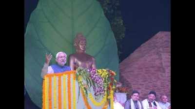 Nitish Kumar sings inclusive growth, development with justice tune at Bodh Gaya event
