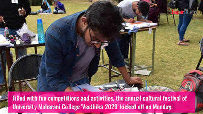 Fun activities at Maharani College's fest Veethika 2020