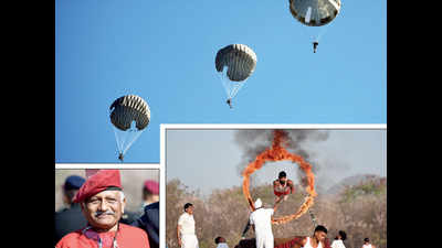 Para jumping show by top serving, retired army officers a huge draw
