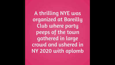 Bareilly's party peeps ushered in NY 2020 with a bang!
