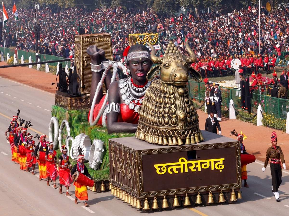 Chhattisgarh's tableau showcases its rich tribal heritage at R-Day parade |  Events Movie News - Times of India