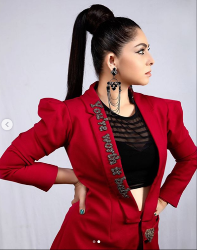 Sonalee takes the pant-suit look a notch higher