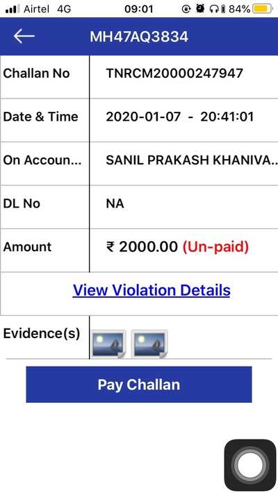 Challan not paid by RTO police - Times of India