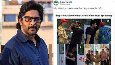 Arshad Warsi gets slammed for his 'racist' meme on 'how to stop Coronavirus from spreading'