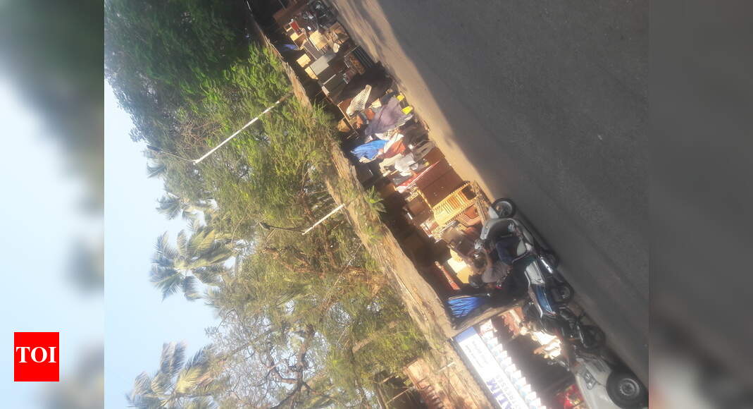 ILLEGAL BAMBOO SHEDS FURNITURE ENCROACHMENT Times of India