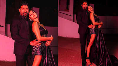 Farhan Akhtar's 'Last night with my lady in black' photograph with Shibani Dandekar sends the fans into a tizzy