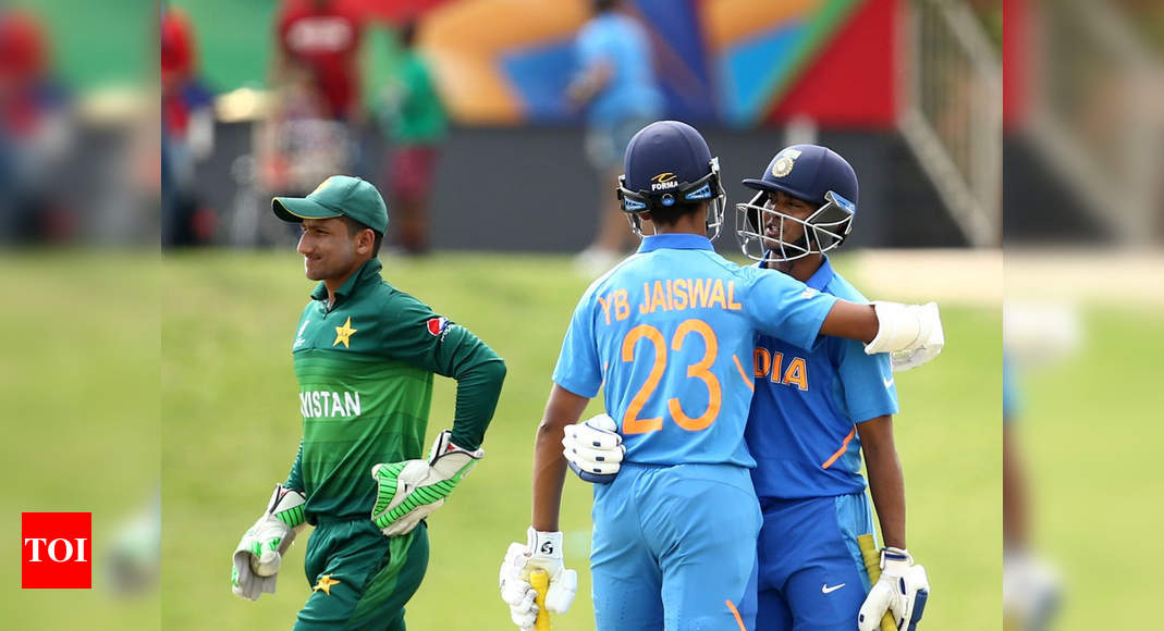 India Vs Pakistan Under 19 World Cup India Enter Final After Thrashing Pakistan By 10 Wickets Cricket News Times Of India