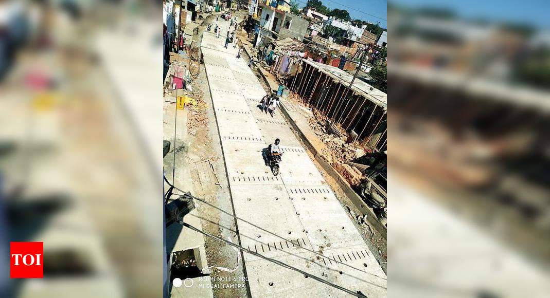 PWD builds 100m cement concrete road in 6 hours | Nagpur News - Times