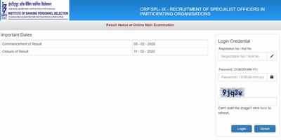How to check IBPS SO mains result?