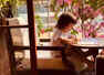Taimur  spending his evening colouring a book