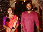 Celebs grace the wedding reception of Vishnu Unnikrishnan and Aishwarya