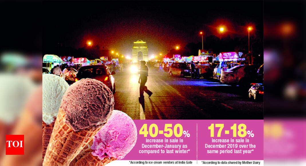 Chilly treats for Delhi Ice cream sales go up by 40 this winter Delhi News Times of India