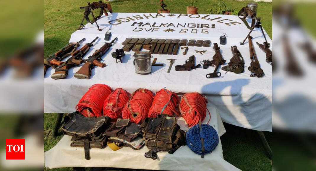 Odisha: Security forces recover huge cache of arms, ammunition from ...