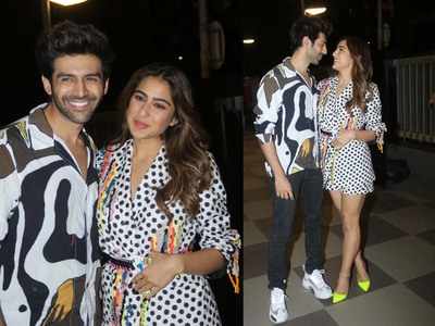 Photos: Kartik Aaryan and Sara Ali Khan are all smiles as they promote ...