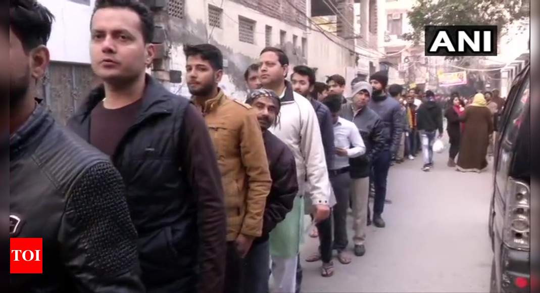 Battle For Delhi Voting Begins Amid Tight Security Delhi Election