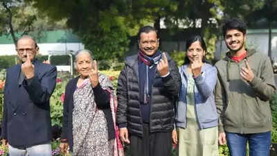 Delhi polls: Kejriwal casts his vote, says confident of AAP forming govt