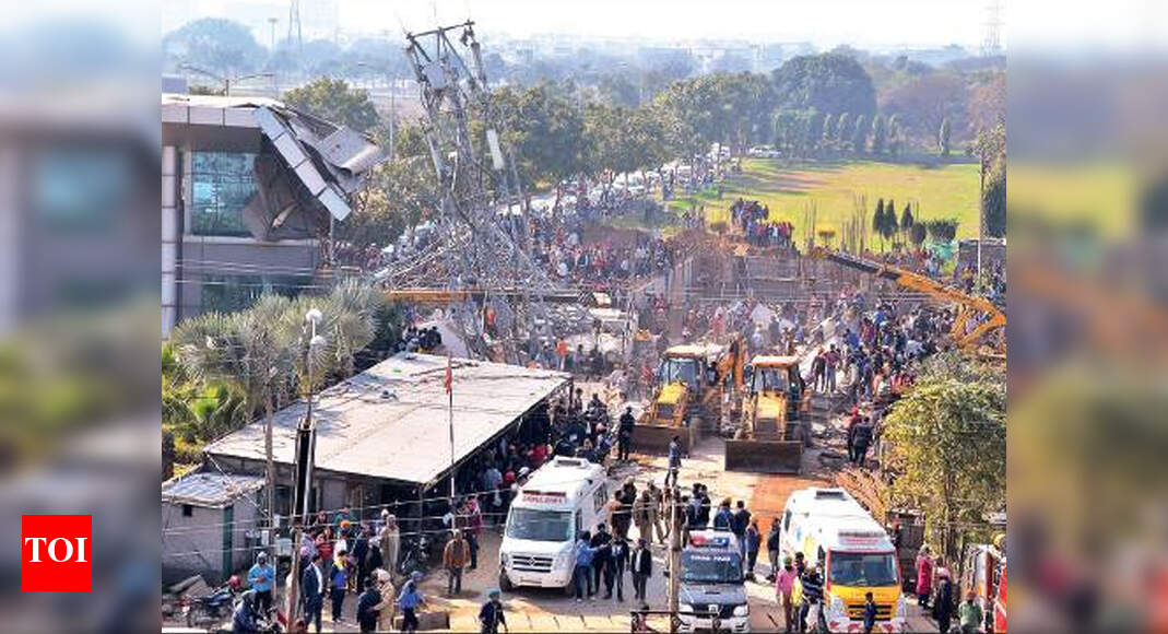 1 dead, 3 hurt as triplestorey building collapses in Mohali Chandigarh News Times of India