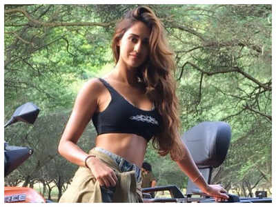 Disha Patani in bra and unbuttoned denims