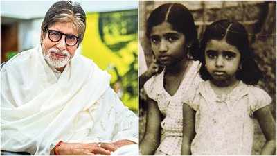 Amitabh Bachchan treats fans with Lata Mangeshkar and Asha Bhosle's adorable childhood photo