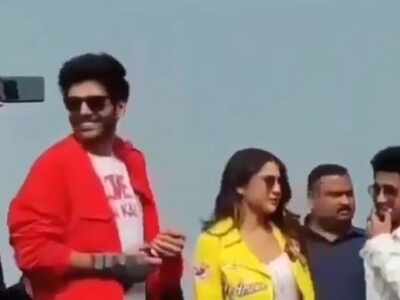 Watch: 'Bhabhi-Bhabhi' chant leaves Sara Ali Khan embarrassed in presence of Kartik Aaryan at 'Love Aaj Kal' promotional event