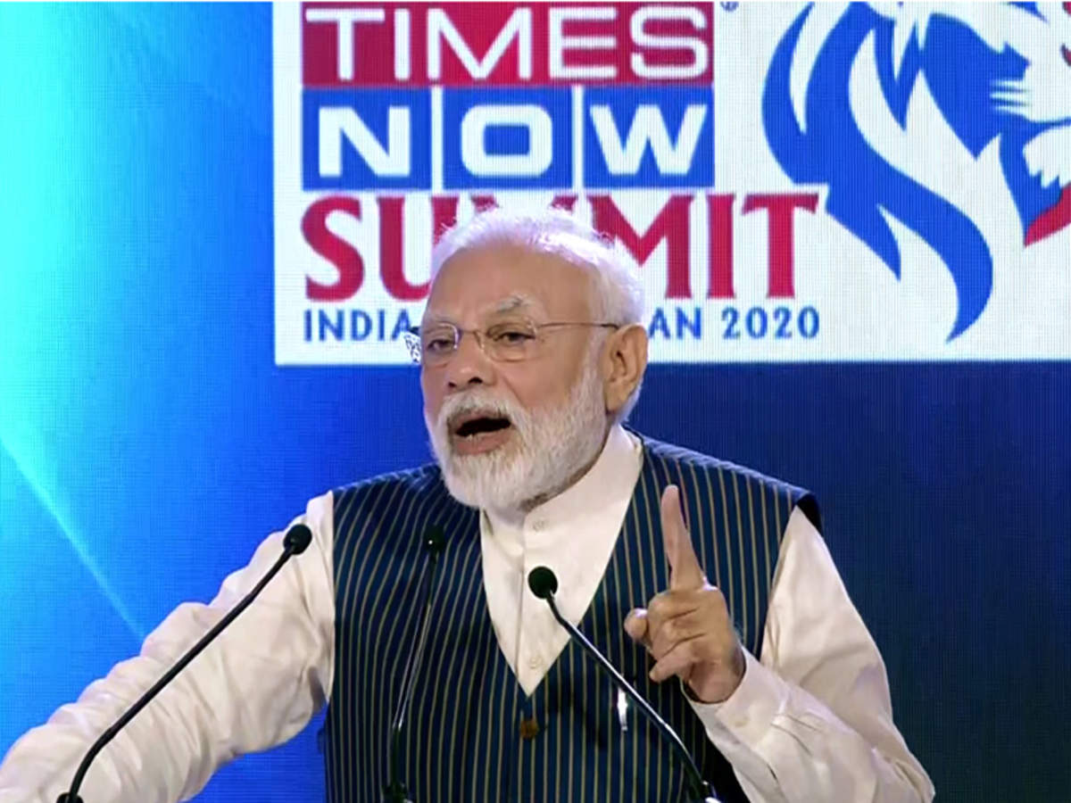 Pm Modi At Times Now Summit Better To Set Stiff Target Than To Drift Without Aim India News Times Of India