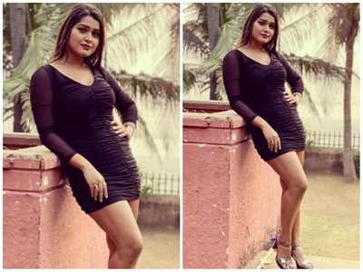 Kanak Pandey looks stunning in a black bodycon dress