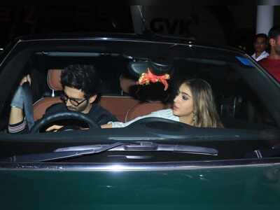 Sara Ali Khan helps injured Kartik Aaryan wear seat belt, pictures go viral