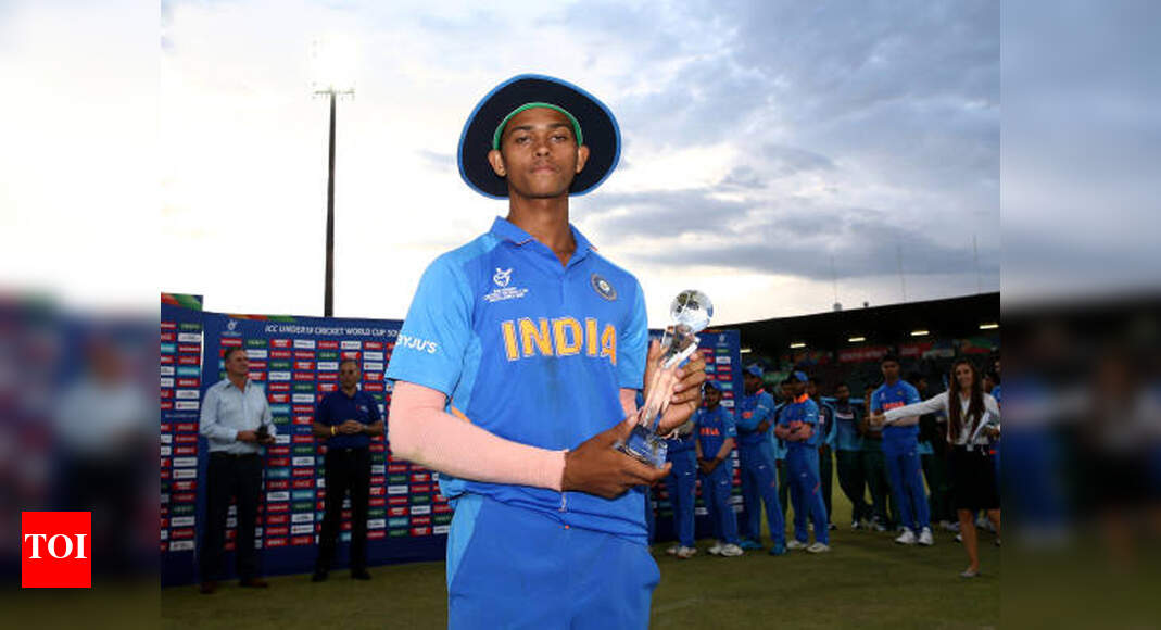 Yashasvi Jaiswal's damaged World Cup player of the series trophy fixed