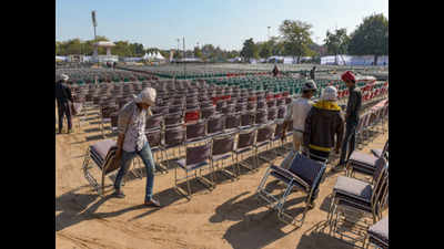 Ramlila Maidan gears up to host swearing-in ceremony of Arvind Kejriwal for third time