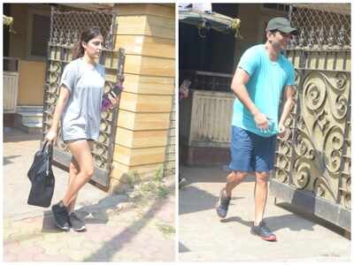 Rumoured lovebirds Rhea Chakraborty and Sushant Singh Rajput get papped together post gym session