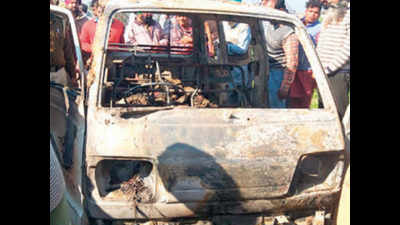 Punjab: Four kids burnt alive as school van catches fire in Sangrur