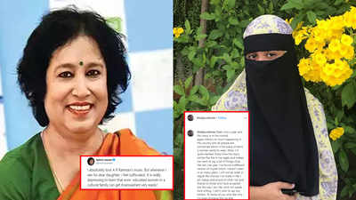 AR Rahman's daughter Khatija hits back at Taslima Nasreen over burqa remark, asks her to get some fresh air